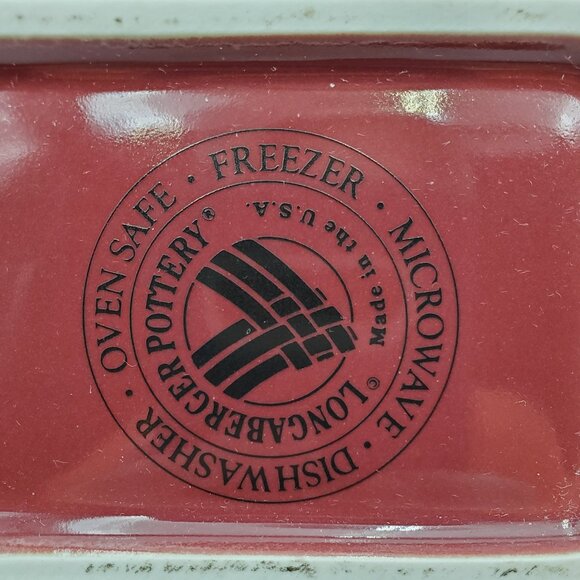 Longaberger Woven Traditions Paprika Rectangular Serving Platter 13" Plate Tray - Picture 7 of 7